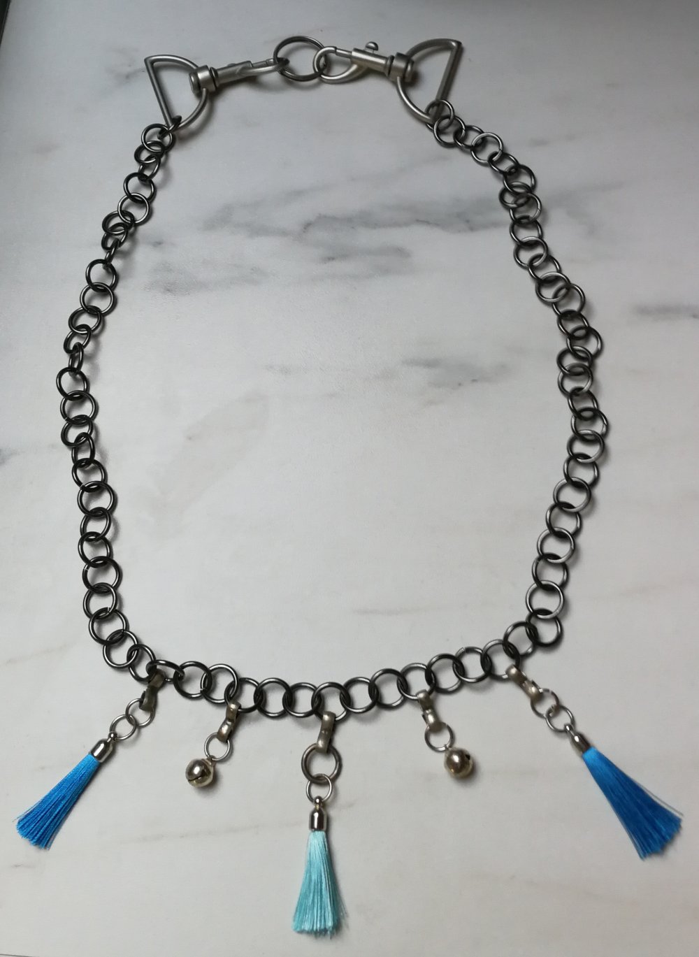 Kettengürtel Metallgürtel Quasten Glücksbringer Glöckchen Vintage Custom Metal Alternati
