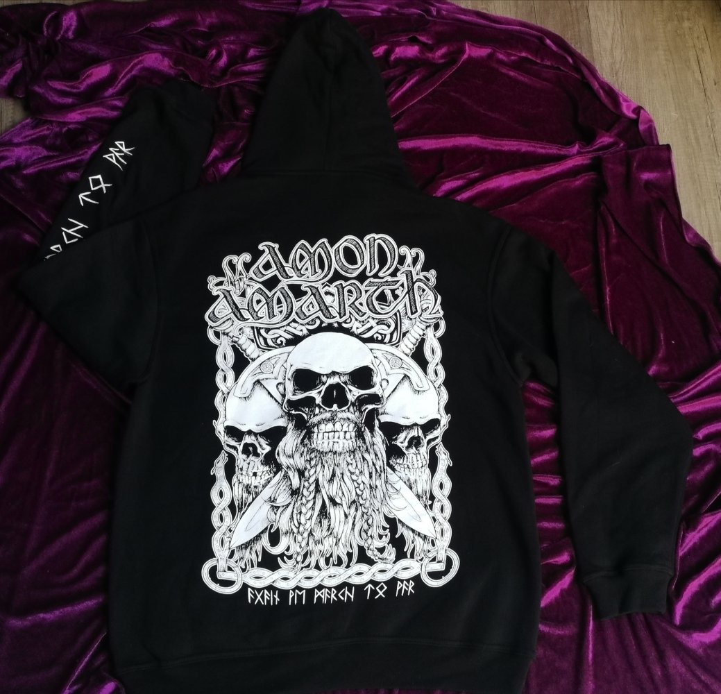 Amon Amarth Hoodie Zipper Kapuzenjacke NEU Viking Metal Merch Skulls Runen Schweden Unisex
