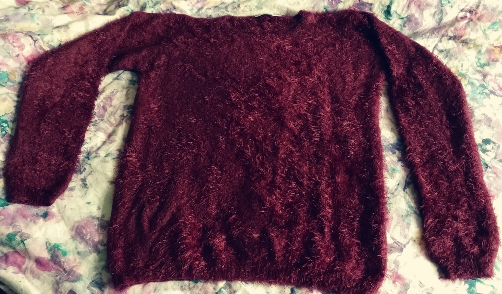Kuschelpullover Pullover Rot Bordeaux Wuschelkuschel zeitlos leger!