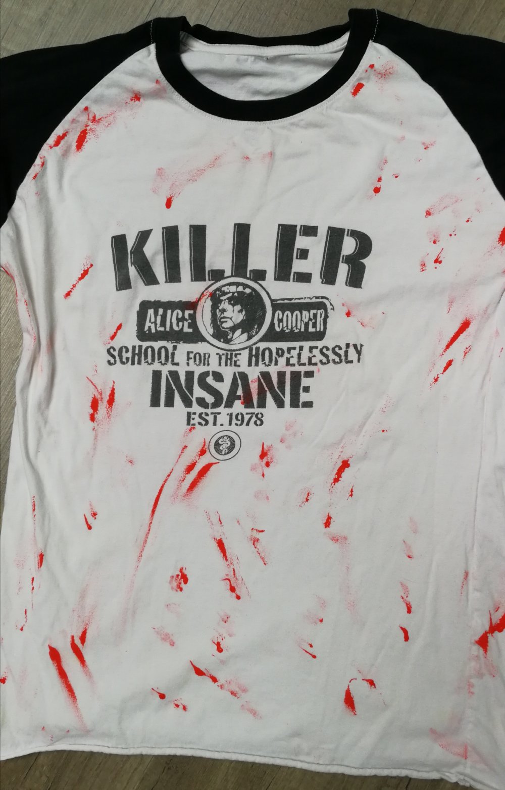 Alice Cooper Bandshirt Longsleeve USA Killer Blut Custom Collegesleeve Vintagestyle