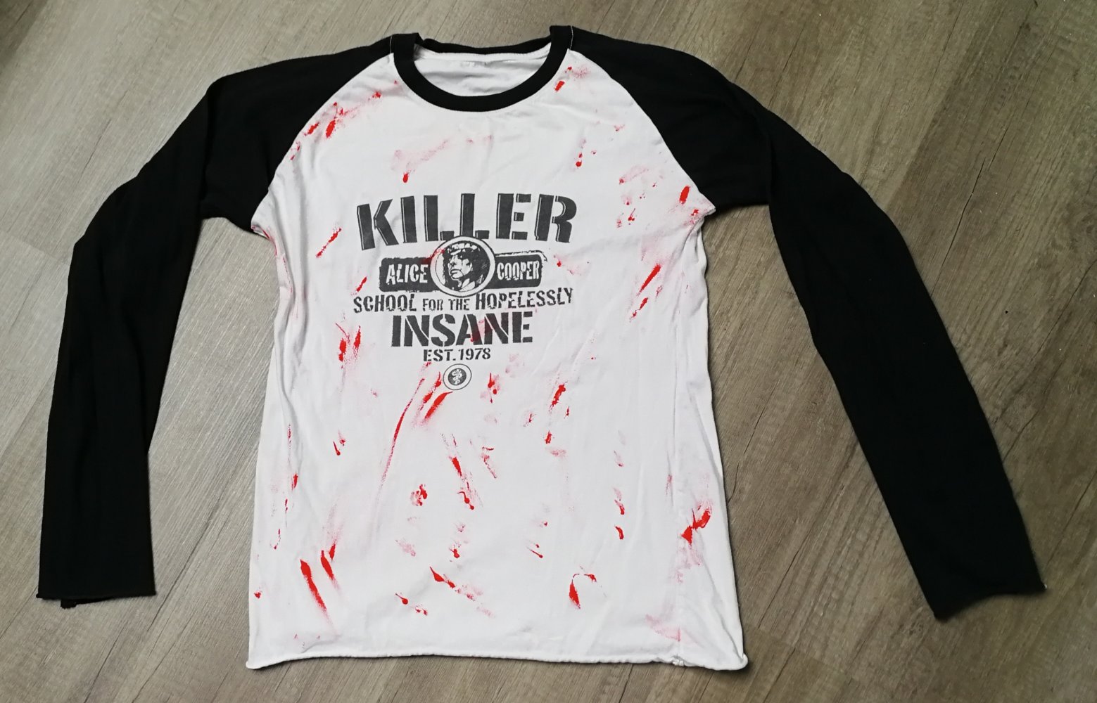 Alice Cooper Bandshirt Longsleeve USA Killer Blut Custom Collegesleeve Vintagestyle