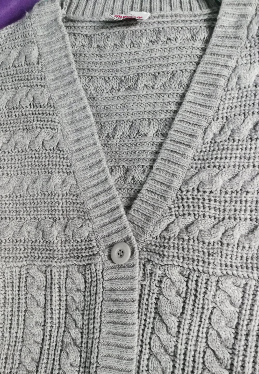 Cardigan Shortcut in Silbergrau mit Flecht Knüpfdesign! Süßer zeitloser Cut!