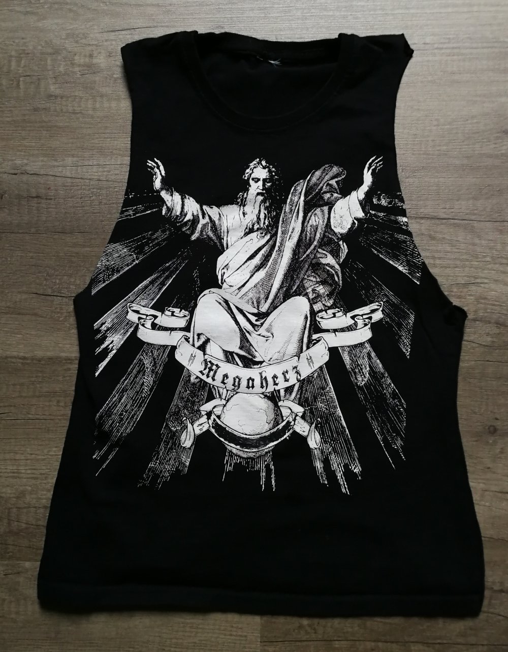 Bandshirt Megaherz Gott Gothic Rockchick Sideboob Girlie Customstyle Kult Epic!