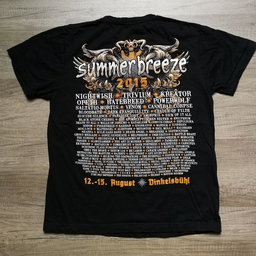Summer Breeze Festivalshirt Bandshirt Unisex 2015 Rock Metal Rockchick Artistshirt!