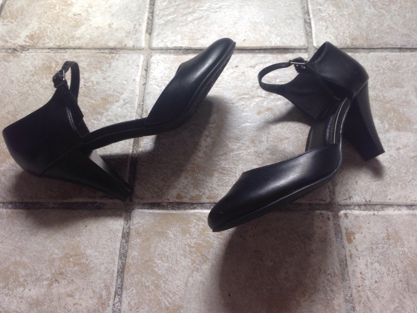 High Heel Sandalen Stilettos Mary Jane's! Schwarze Pumps Klassiker! Veganerfreundlich