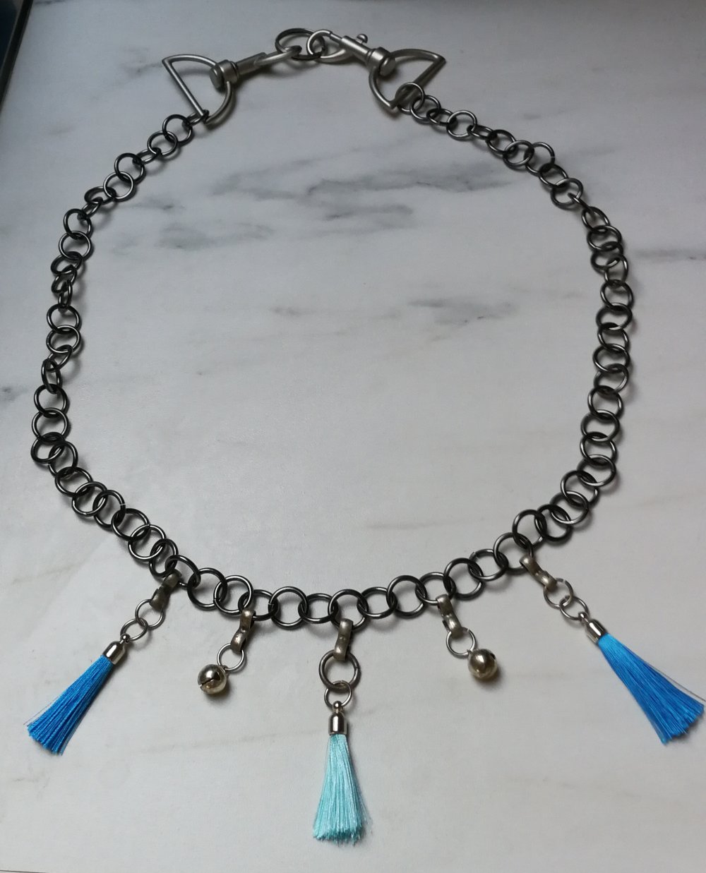 Kettengürtel Metallgürtel Quasten Glücksbringer Glöckchen Vintage Custom Metal Alternati