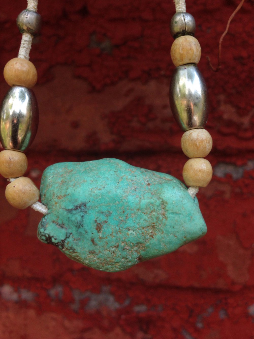 Choker Türkis Türkenit Stein! Ethno Boho Hippie Buddha Yoga Style!