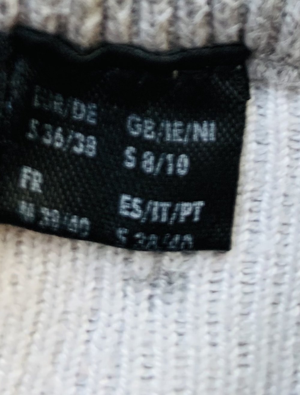 32/34 (36)/ 152, Leggings warm, Strick, Norwegermuster, grau-weiß