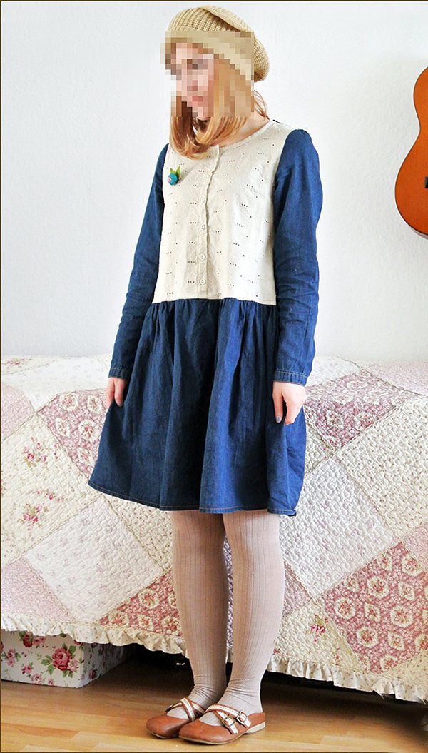 Harajuku Mori Girl Jeans Kleid aus Japan