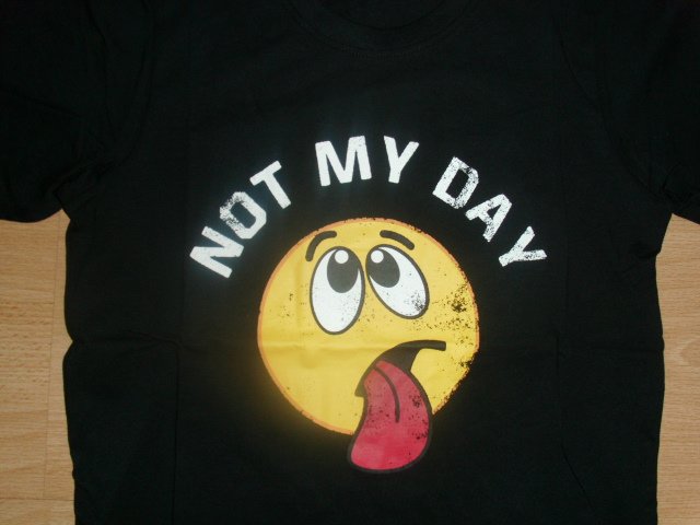 T-Shirt von Kidsworld, schwarz mit Motiv, Gr. 140/146