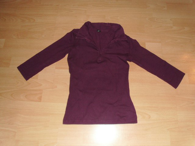 Langarmshirt von Amisu, aubergine, Gr. 36