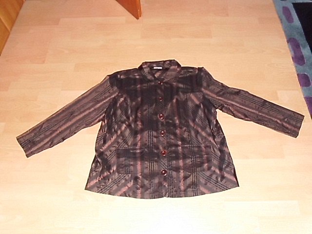 Bluse von Gina Laura, braun-schwarz, Gr. 52