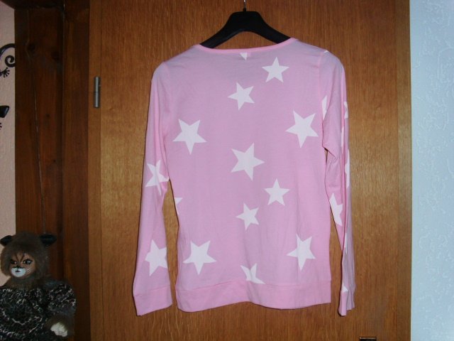 Langarmshirt von Arizona, rosa mit Sternen, G. 38/40 NEU