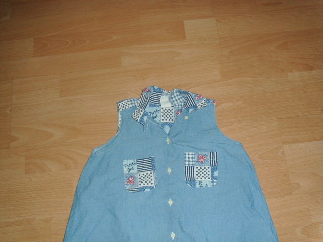 Jeansbluse (Hängerchen) von C&A, blau, Gr. 122
