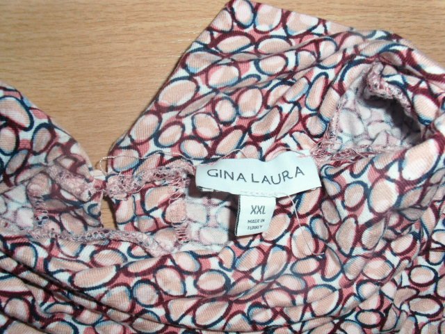 Schlupfshirt von Gina Laura, rosa-bunt, Gr. 52