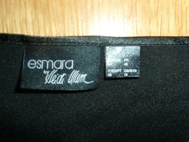 Satintop von Esmara, by Heidi Klum, schwarz, Gr. 44