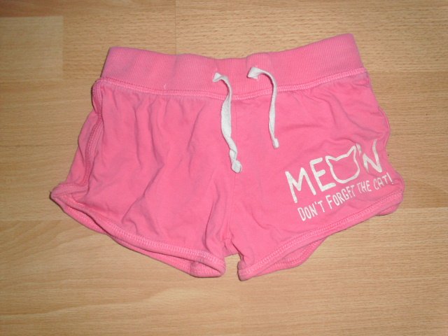 Kurze Hose von Kiki & Koko, pink mit Motiv, Gr. 122