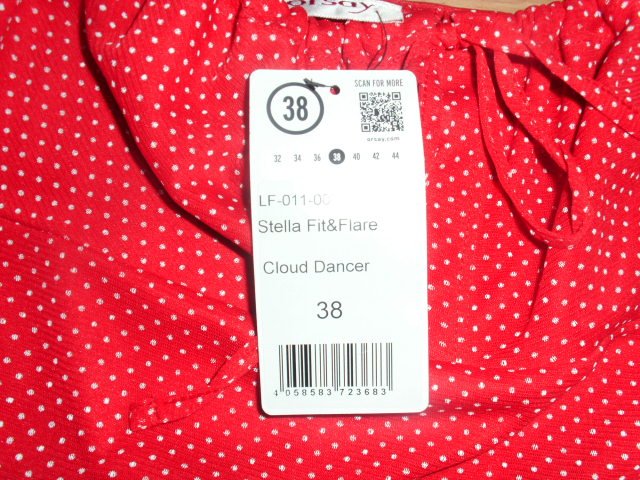Sommerkleid von Orsay, rot mit weißen punkten, Gr. 38 mit Etikett