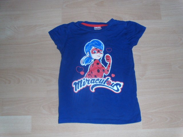 T-Shirt, Miraculus, blau mit Motiv, Gr. 110/116