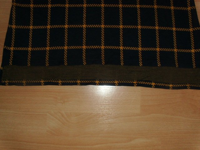 Langarmshirt von Victoria, blau-gelb kariert, Gr. 44