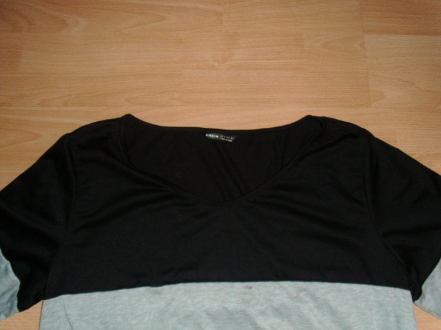 Knotenshirt von Shein, mit Blockstreifen, Gr. 44