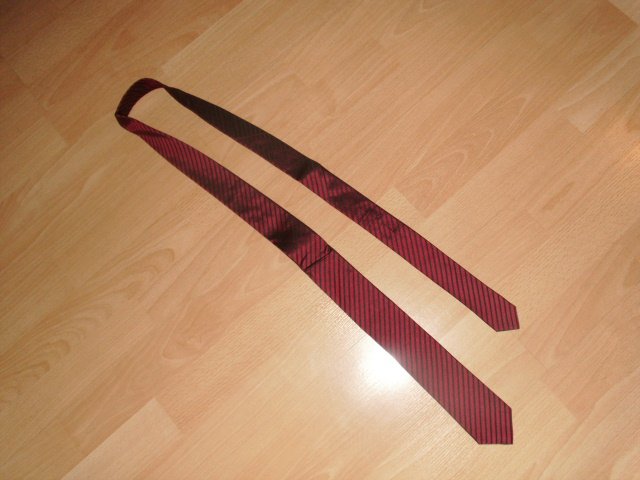 Seidenkravatte von Monti, dunkelrot-schwarz, OVP