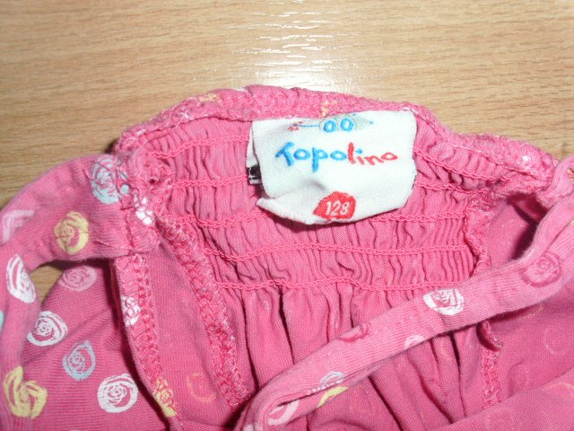 Kurzer Jumpsuit von Topolino, rosa mit Motiven, Gr. 128
