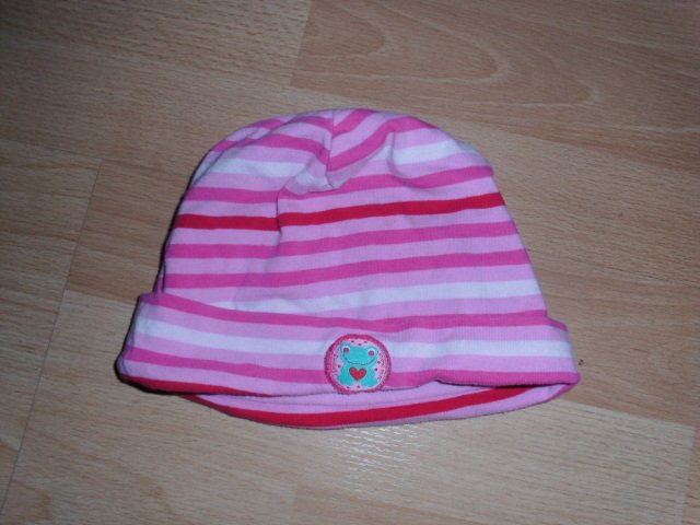 Mütze von TCM, rosa geringelt, Gr. 104