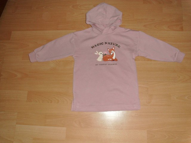 Hoodie von H&M, rosa mit Motiv, Gr. 116/122