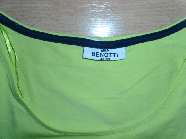 T-Shirt von Gina Benotti, kiwigrün mit Motiv, Gr. 46/48