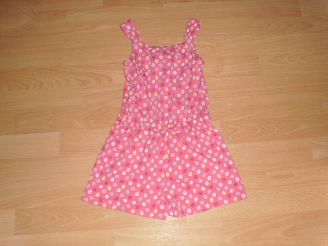 Kurzer Jumpsuit von Topolino, rosa mit Motiven, Gr. 128
