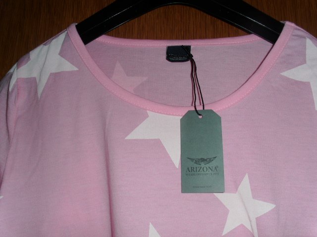 Langarmshirt von Arizona, rosa mit Sternen, G. 38/40 NEU