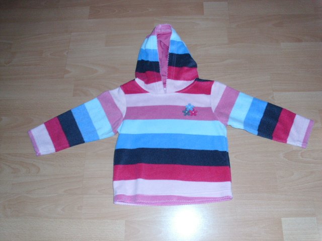 Fleecepullover von Kiki & Koko, bunt geringelt, Größe 104 Angebot