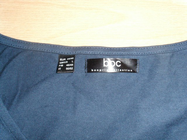 Top von bpc Collection, blau mit Motiv, Gr. 44/46