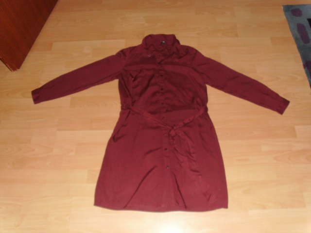 Kleid von Pieces, bordeauxrot, Gr. 44