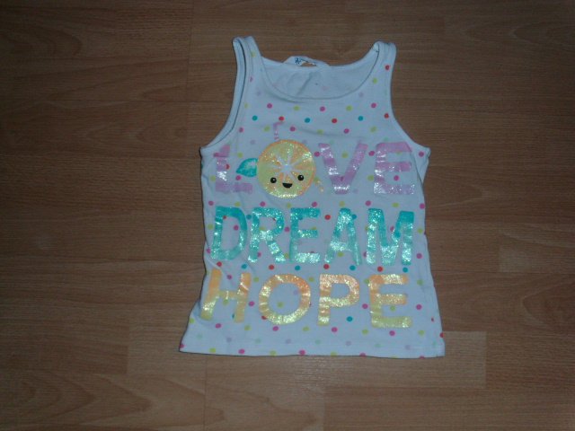 Top von H&M, weiß mit Motiven, Gr. 104