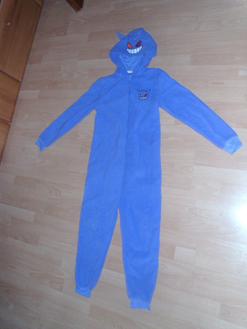 Pokemon-Einteiler aus Fleece, Gengar, pastelllila, Gr. 152 (11-12 Jahre)