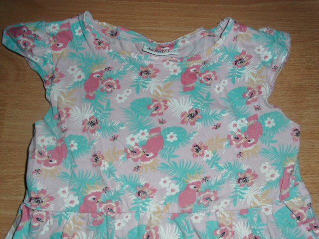 Kleid von Infinity, rosa mit Motiven, Gr. 122