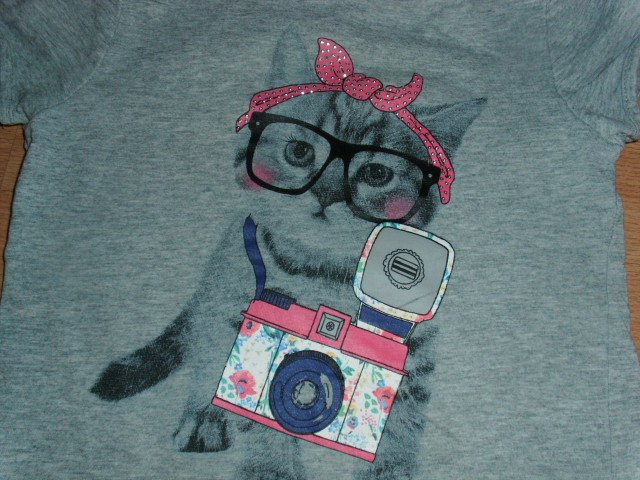 T-Shirt von Palomino, grau mit Motiv, Gr. 122