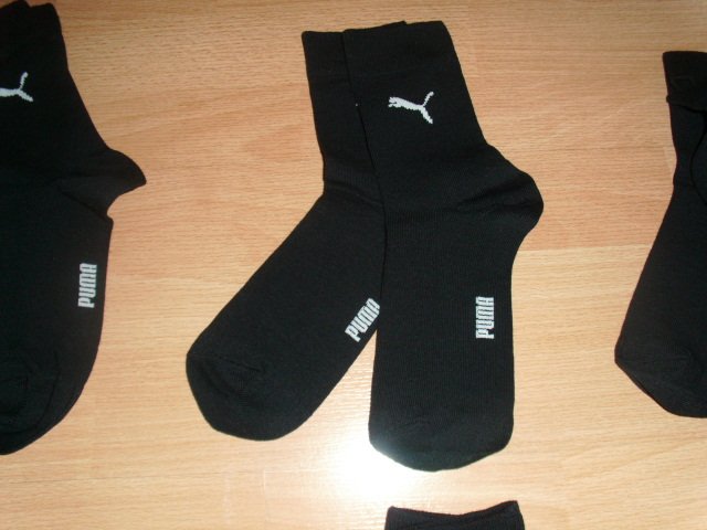 5 Paar Kindersocken von Puma, schwarz, Gr. 35-38