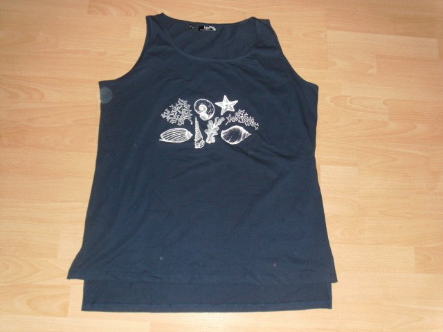 Top von bpc Collection, blau mit Motiv, Gr. 44/46