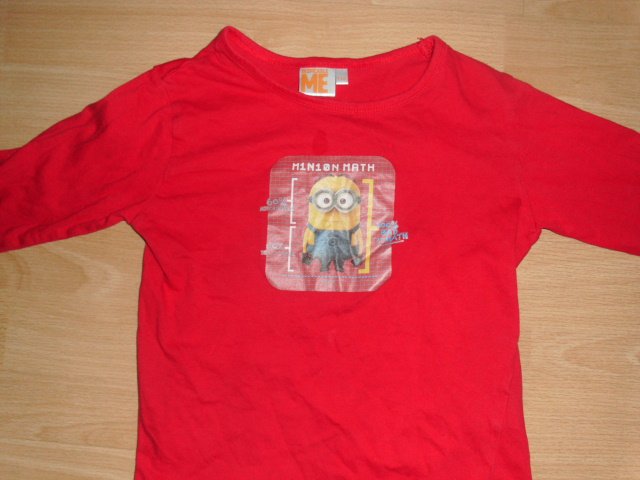 Langarmshirt von Minions, rot mit Motiv, Gr. 116