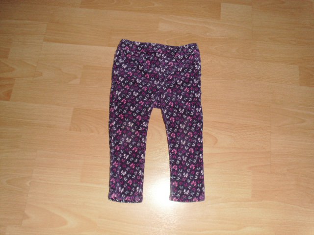 Feincordhose von H&M, lila mit Blumen, Gr. 86