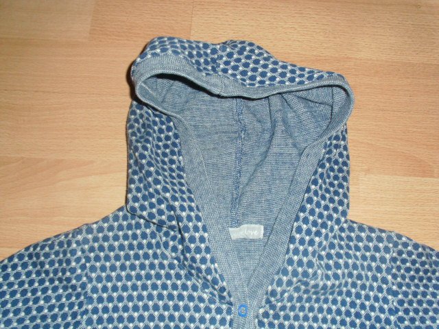 Cardigan, Made with Love, blau-weiß, Gr. 110/116