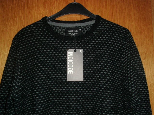 Pullover von Indicode, schwarz-grau, Gr. L mit Etikett