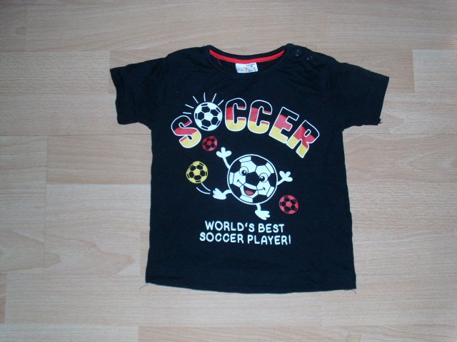 T-Shirt von Orsolino, schwarz mit Motiv, Gr. 86