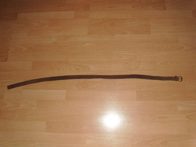 Flechtgürtel, braun, 117 cm, neu