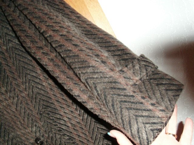 Mantel von Golden Gate, Naturhaar Lama, grau-braun, Gr. 42