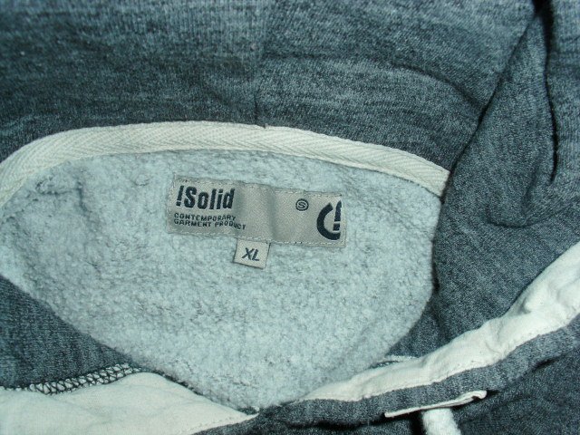 Hoodie von Solid, grau mit Bauchtaschen, Gr. XL