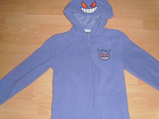 Pokemon-Einteiler aus Fleece, Gengar, pastelllila, Gr. 152 (11-12 Jahre)